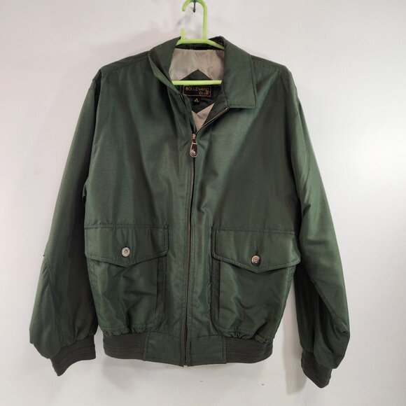 Vintage Boulevard Club Mens Green Casual Bomber Jacket Size Small - Picture 1 of 10